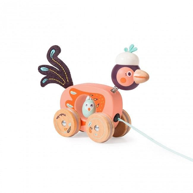 Moulin Roty väike puidust järelveetav mänguasi Lind - Fairy Kitten Mänguasjapood