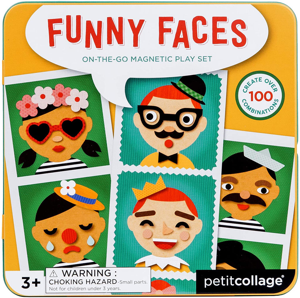 Petit Collage PTC268 Funny Faces Magnetic On-The-Go Travel Play Set - Fairy Kitten Mänguasjapood