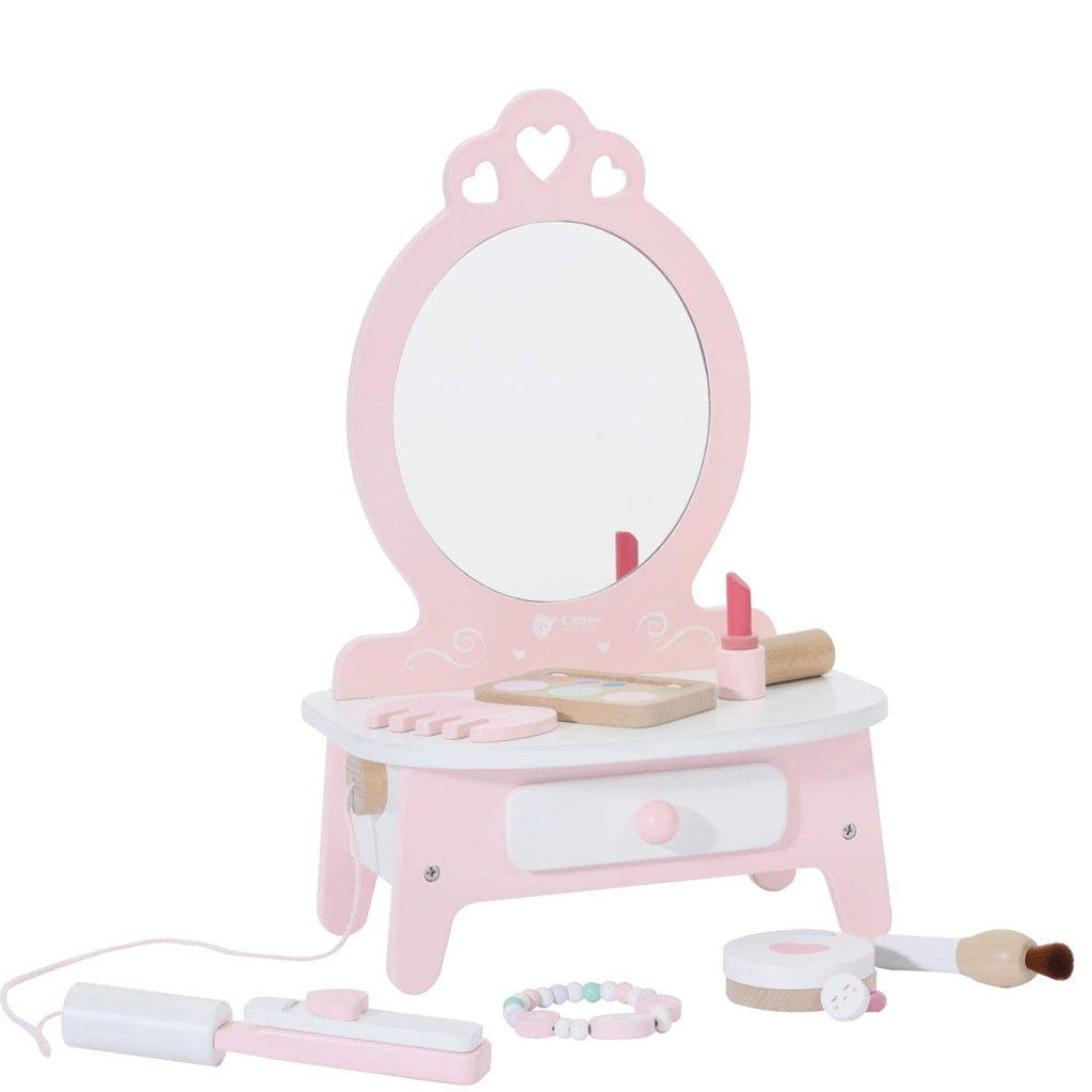 CLASSIC WORLD Puidust meigilaud tüdrukule peegliga + 11 tarvikut - Fairy Kitten Mänguasjapood
