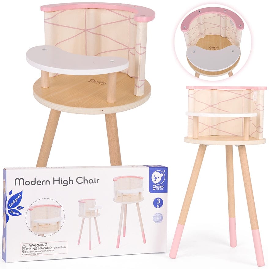 CLASSIC WORLD Drewniane Krzesełko Siedzisko do Karmienia dla Lalek Pluszaków - Fairy Kitten Mänguasjapood