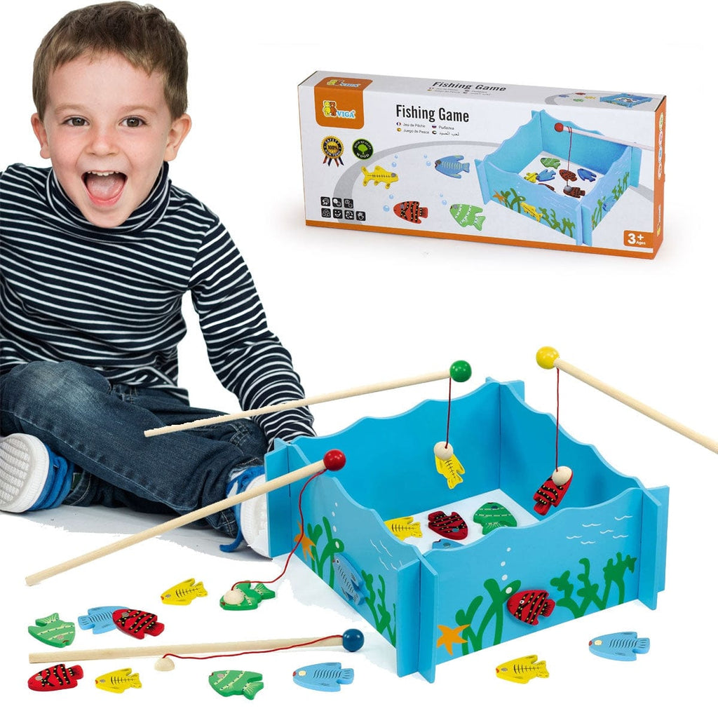 Łowienie Rybek Ryb Drewniana Gra Rodzinna Viga Toys Magnes - Fairy Kitten Mänguasjapood