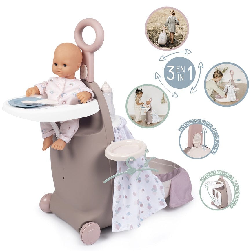 SMOBY Baby Nurse Wielofunkcyjna Walizka z łóżeczkiem dla lalki - Fairy Kitten Mänguasjapood