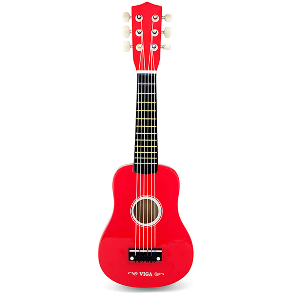 Viga Drewniana gitara dla dzieci Czerwona 21 cali 6 strun - Fairy Kitten Mänguasjapood
