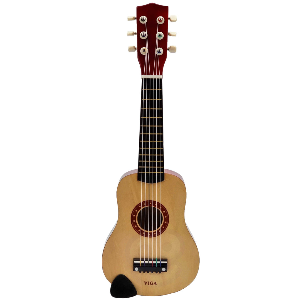 Viga Drewniana gitara dla dzieci Naturalna 21 cali 6 strun - Fairy Kitten Mänguasjapood