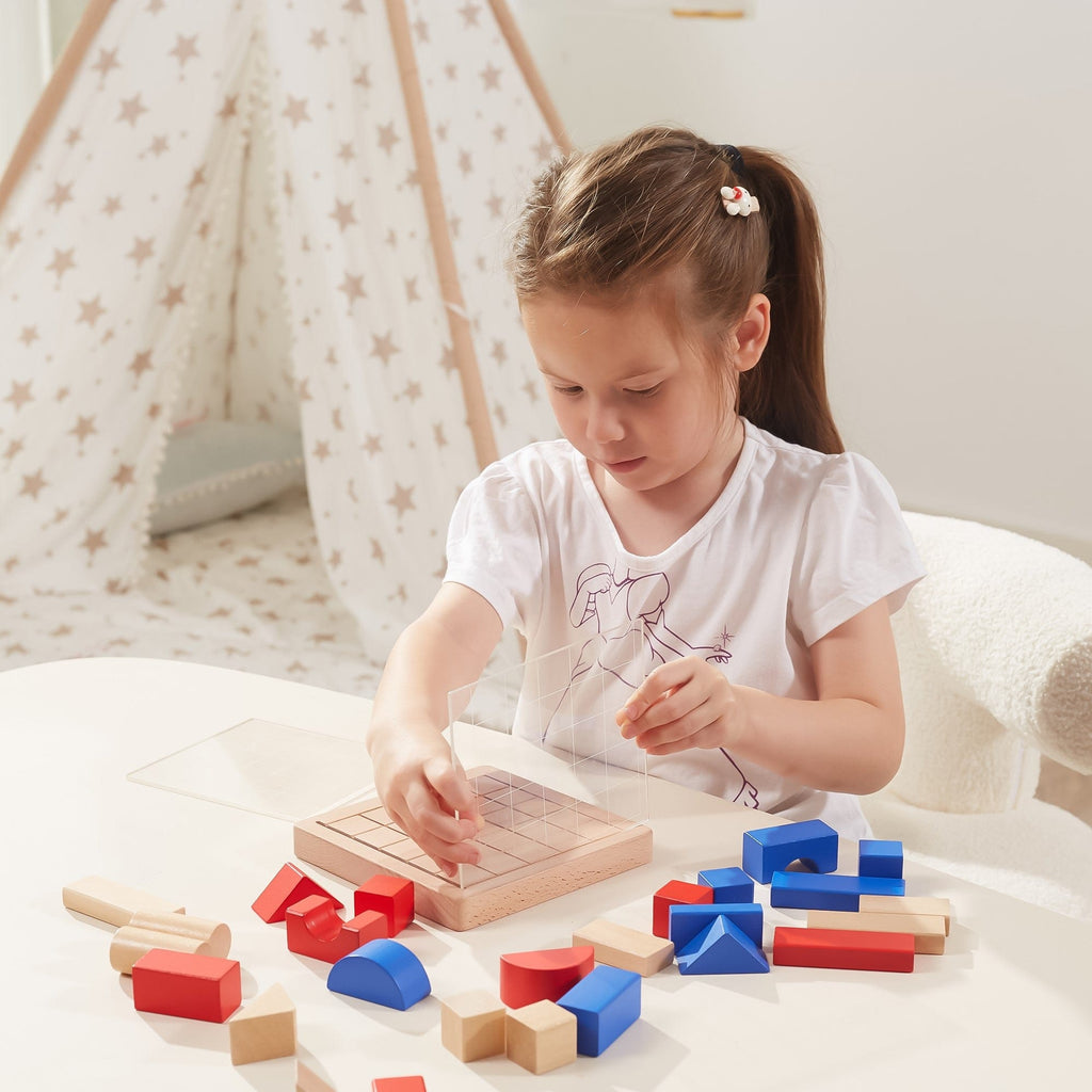 Viga Drewniana Gra Budowanie Klocki 3D Montessori - Fairy Kitten Mänguasjapood