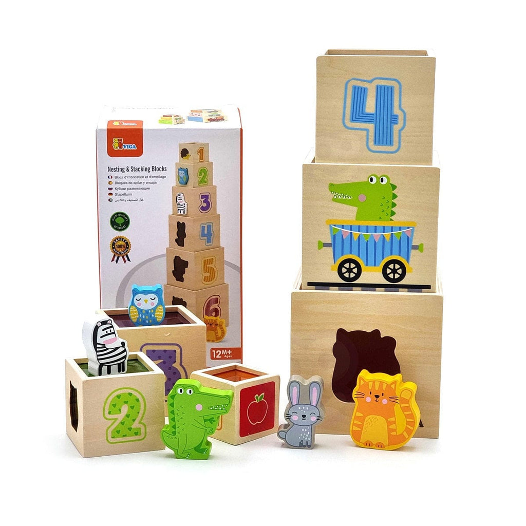 VIGA puidust klotsid ja sorteerija Montessori - Fairy Kitten Mänguasjapood