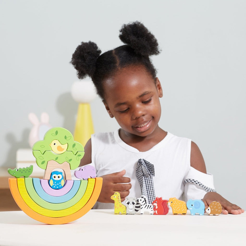 VIGA Drewniana Tęcza Układanka Klocki Kreatywne Montessori - Fairy Kitten Mänguasjapood