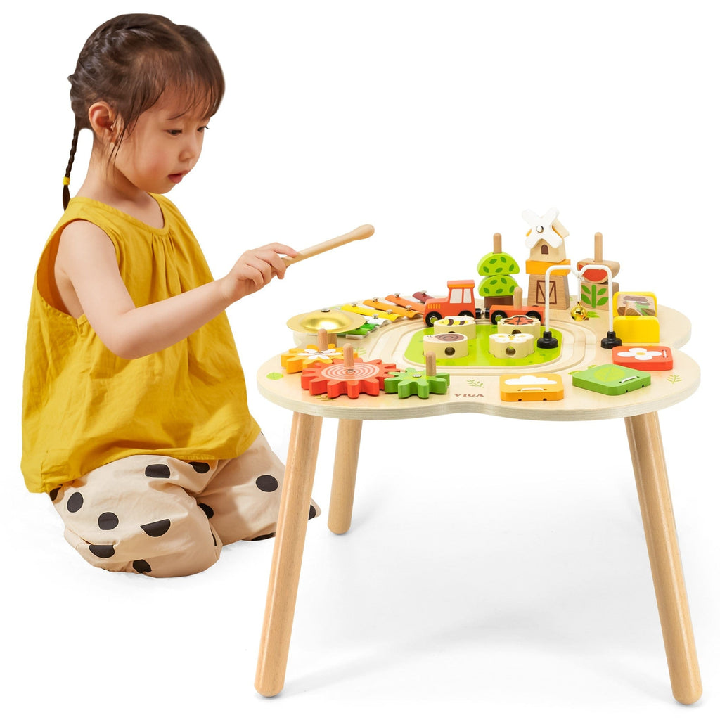 Viga PolarB Stół Stolik Edukacyjny Aktywności Piramidka Cymbałki Sensoryka Montessori - Fairy Kitten Mänguasjapood